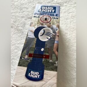New Portable Bladeless Bud Light Fan Hand Held USB Rechargable